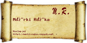 Márki Réka névjegykártya